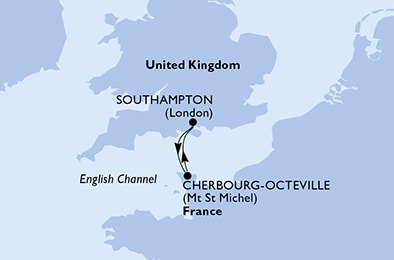 Harta croaziera Croazieră în Europa de Nord