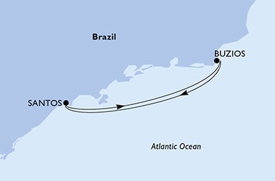 Harta croaziera Croazieră în South America