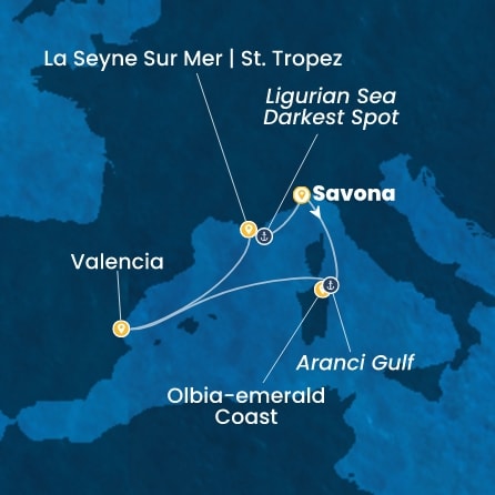 Harta croaziera Croazieră în Mini Cruises