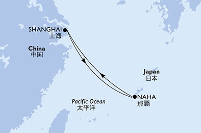 Harta croaziera Croazieră în Asia