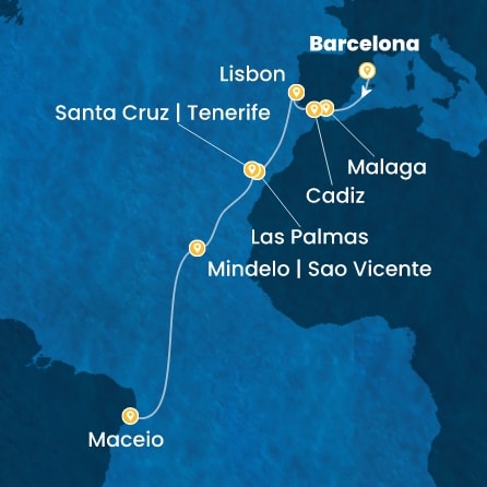 Harta croaziera Croazieră în Mini Cruises