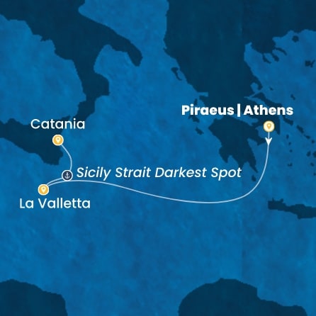 Harta croaziera Croazieră în Eastern Mediterranean