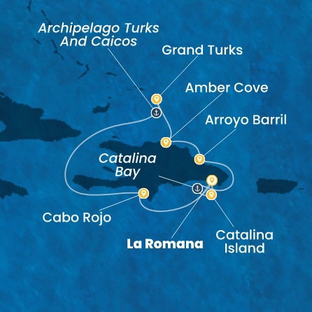 Harta croaziera Croazieră în Caribbean