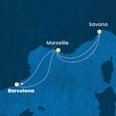 Harta croaziera Croazieră în Mini Cruises