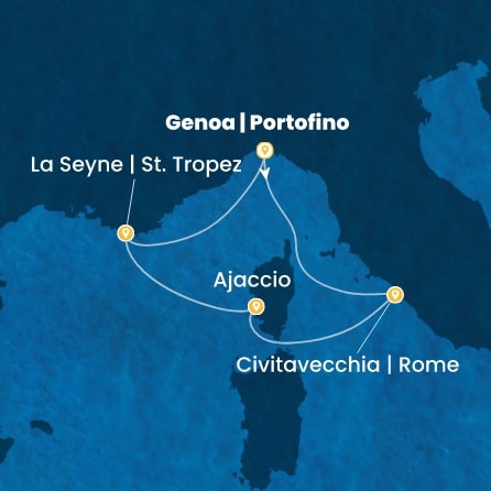 Harta croaziera Croazieră în Mini Cruises