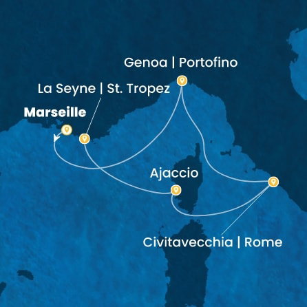 Harta croaziera Croazieră în Mini Cruises