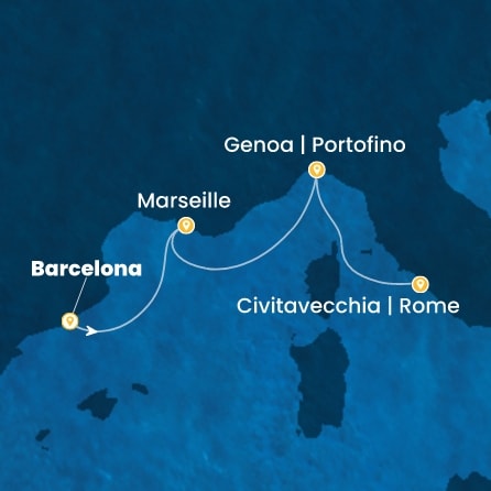 Harta croaziera Croazieră în Mini Cruises