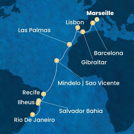 Harta croaziera Croazieră în Mini Cruises