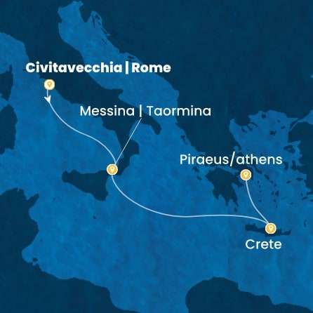 Harta croaziera Croazieră în Eastern Mediterranean