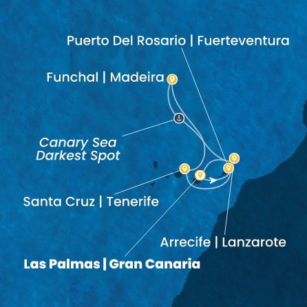 Harta croaziera Croazieră în Canary Islands