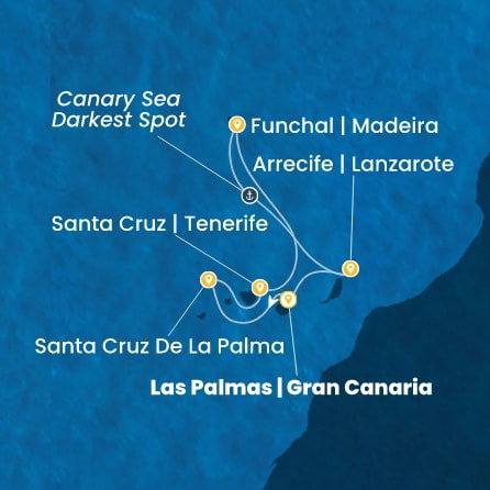 Harta croaziera Croazieră în Canary Islands