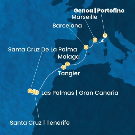 Harta croaziera Croazieră în Mini Cruises