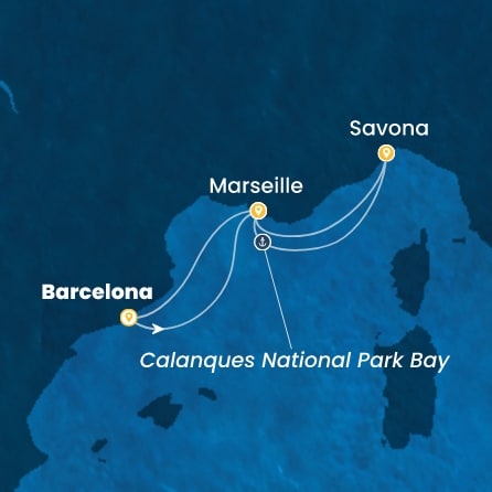 Harta croaziera Croazieră în Mini Cruises