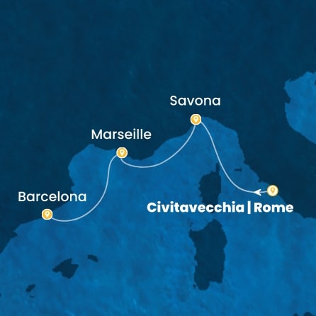 Harta croaziera Croazieră în Mini Cruises