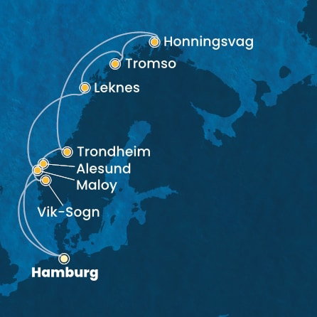 Harta croaziera Germany, Norway