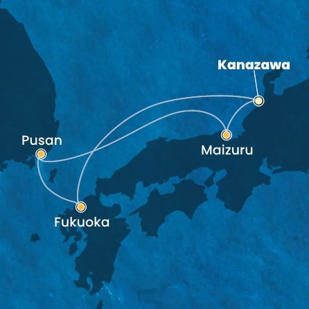Harta croaziera Croazieră în Asia