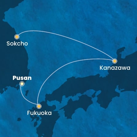 Harta croaziera Croazieră în Asia