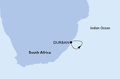 Harta croaziera Croazieră în Africa de Sud