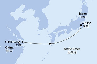 Harta croaziera Croazieră în Asia