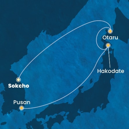 Harta croaziera Croazieră în Asia