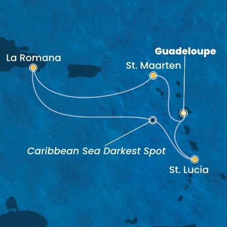 Harta croaziera Croazieră în America Centrală și Caraibe