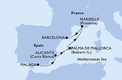 Harta croaziera Croazieră în Europa de Nord