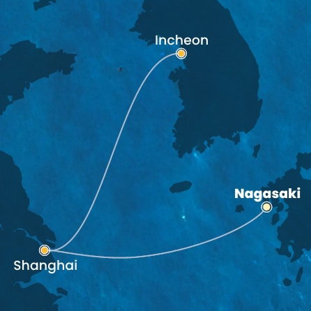Harta croaziera Croazieră în Asia