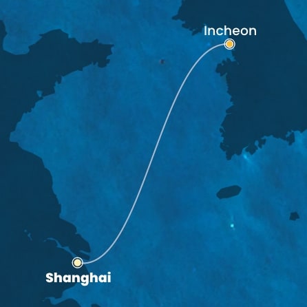 Harta croaziera Croazieră în Asia