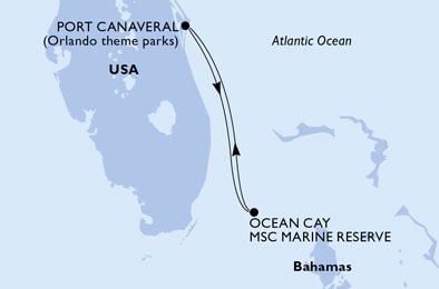 Harta croaziera Croazieră în America Centrală și Caraibe