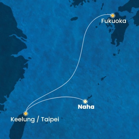 Harta croaziera Croazieră în Asia