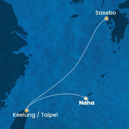 Harta croaziera Croazieră în Asia