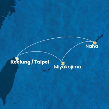 Harta croaziera Croazieră în Asia