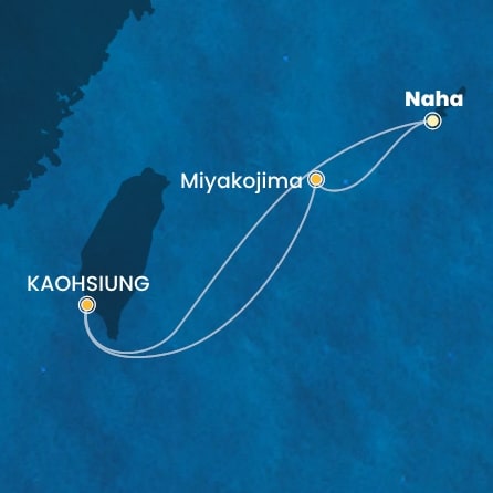 Harta croaziera Croazieră în Asia