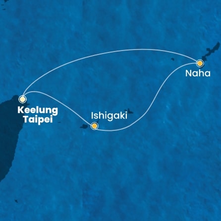 Harta croaziera Croazieră în Asia