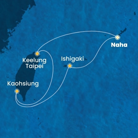 Harta croaziera Croazieră în Asia