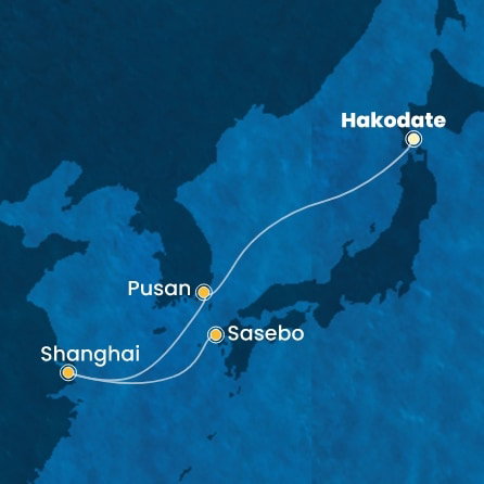 Harta croaziera Croazieră în Asia