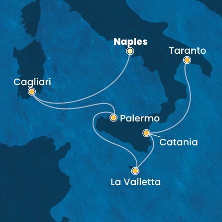 Harta croaziera Italy, Malta
