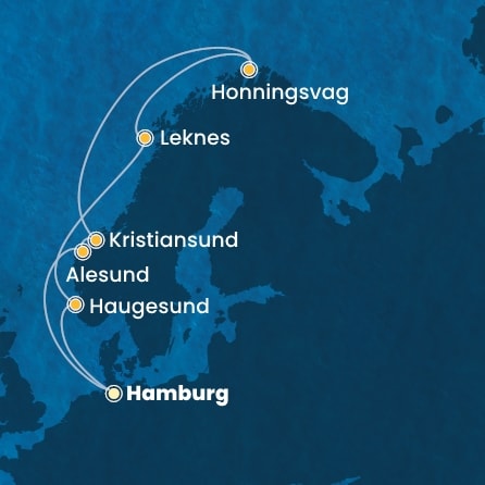 Harta croaziera Germany, Norway