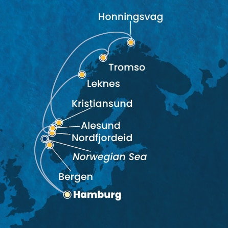 Harta croaziera Germany, Norway