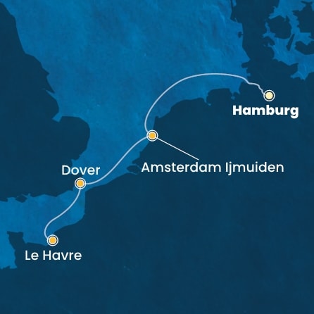 Harta croaziera Germany, England, France