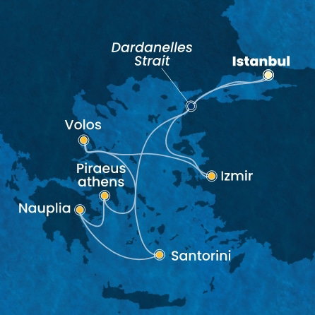 Harta croaziera Turkey, Greece