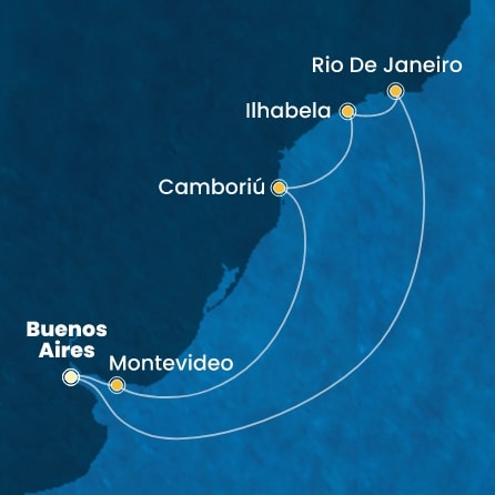Harta croaziera Croazieră în America