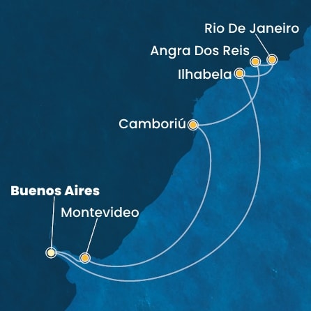 Harta croaziera Croazieră în America