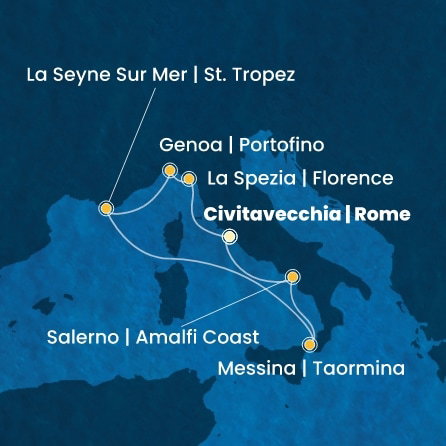 Harta croaziera Italy, France