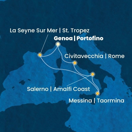 Harta croaziera Italy, France