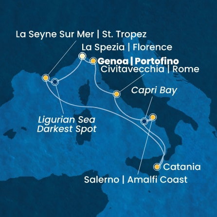 Harta croaziera Italy, France