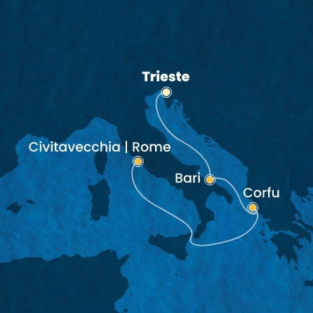 Harta croaziera Italy, Greece