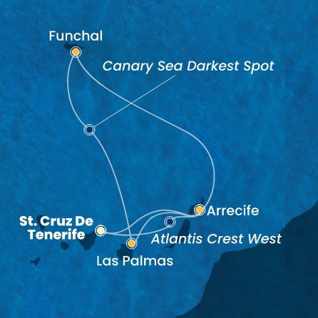 Harta croaziera Croazieră în Insulele Canare