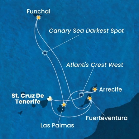 Harta croaziera Croazieră în Insulele Canare