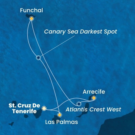Harta croaziera Croazieră în Insulele Canare
